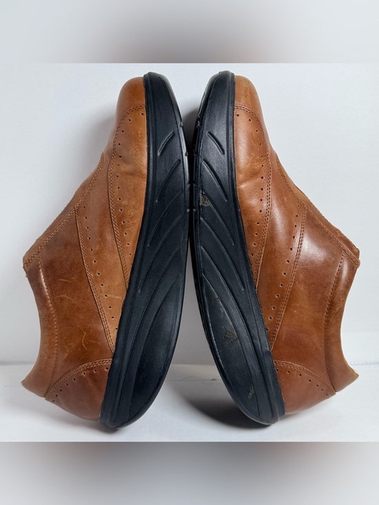 MBT Brown Leather Curved Rocker Sole Walking Shoes Volcano Mens 9.5 Ergonomic